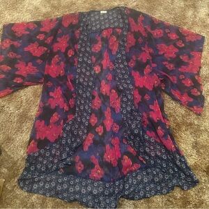 Hollister Sheer Floral Kimono Open Front Long One Size